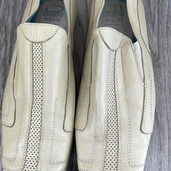 ERNESTO DOLLANI 6133 BEIGE LEATHER SLIP ON LOAFERS - Picture 13 of 15